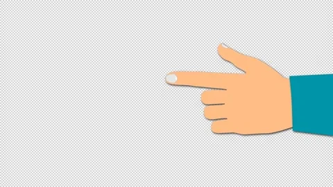 Direction indicator. A hand with an index finger. Animation. Stock Footage 160660764
