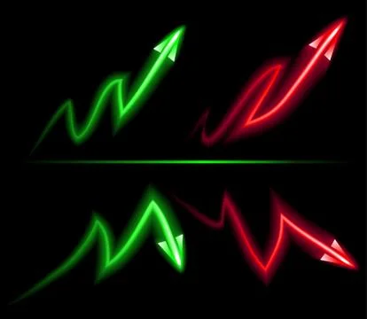 Direction of inflation and deflation Stock Illustration