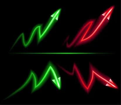 Direction of Inflation and Deflation Stock Illustration