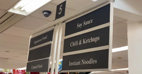Direction of a items location at local shopping mart Stock-Footage 253752700