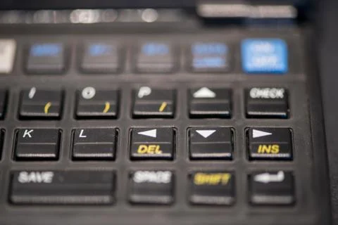 Direction keys of an advanced handheld calculator Stock Photos