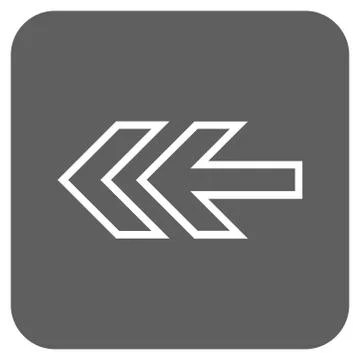 Direction Left Flat Squared Vector Icon Stock-Illustration