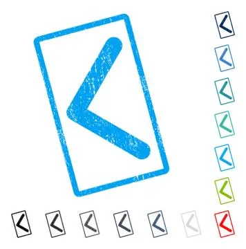 Direction Left Icon Rubber Watermark Stock Illustration