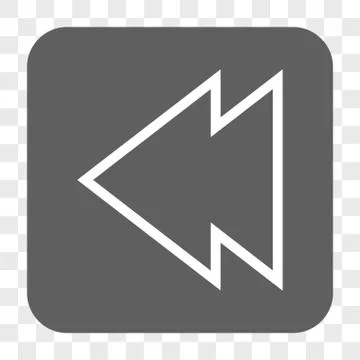 Direction Left Rounded Square Button Stock Illustration