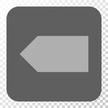 Direction Left Rounded Square Button Stock Illustration
