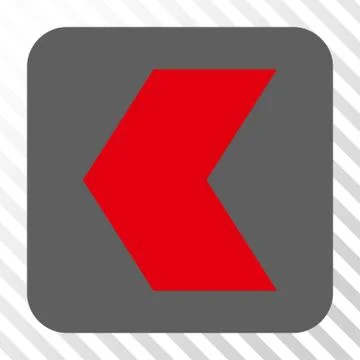 Direction Left Rounded Square Button Illustrazione stock
