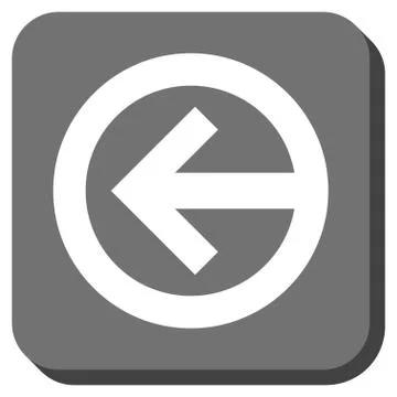 Direction Left Rounded Square Glyph Icon Ilustración de archivo