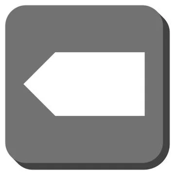 Direction Left Rounded Square Vector Icon Stock Illustration