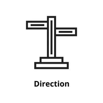 Direction Line Icon Illustrazione stock