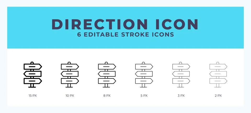 Direction line icon vector illustration. Trendy styles. Stock Illustration