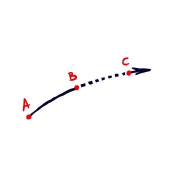 Direction line of path. Strategic movement and route. Relocation of dotted ar Stock Illustration