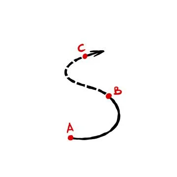 Direction line of path. Strategic movement and route. Relocation of dotted ar Illustrazione stock