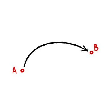 Direction line of path. Strategic movement and route. Relocation of dotted ar Stock Illustration