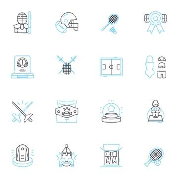 Direction linear icons set. Navigation, Orientation, Route, Bearings, Pathway Stock Illustration