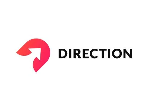 Direction Logo Design Stock Illustration