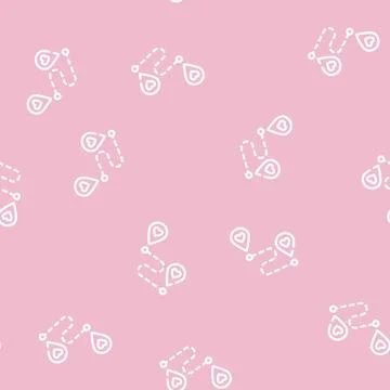 Direction to love line vector seamless pattern Stock Illustration