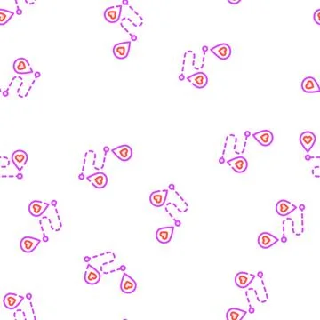 Direction to love vector seamless pattern Stock Illustration