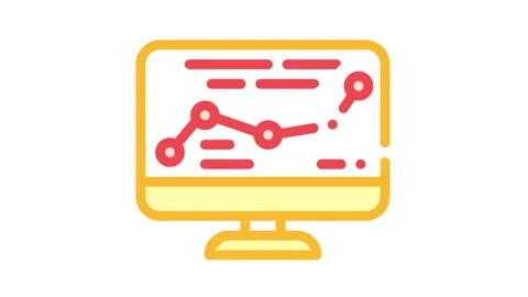 Direction map railway color icon animation Stock Footage 166833831