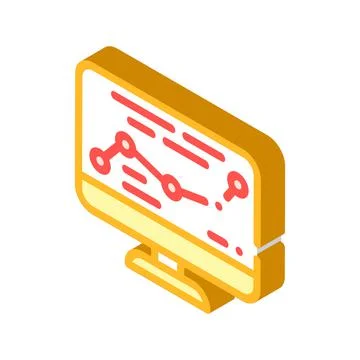 Direction map railway isometric icon vector illustration Stock Illustration