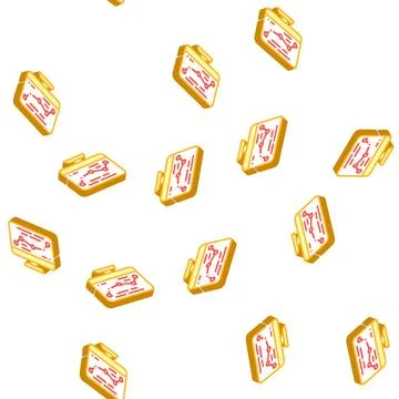 Direction map railway isometric icon seamless pattern 스톡 일러스트