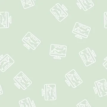 Direction map railway line vector seamless pattern Illustrazione stock