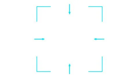 Direction Marker Selection Frame Overlay, Precision UI Interface Border Stock Illustration