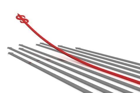 Direction of movement. 3D image. Stock Illustration