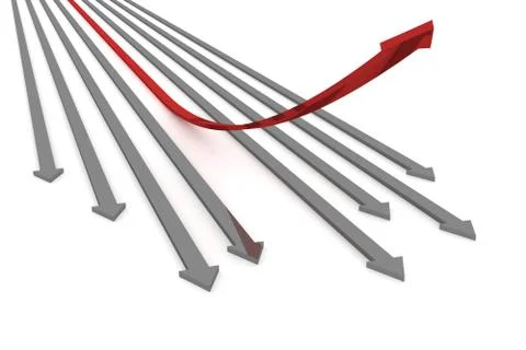 Direction of movement. 3D image. Stock Illustration