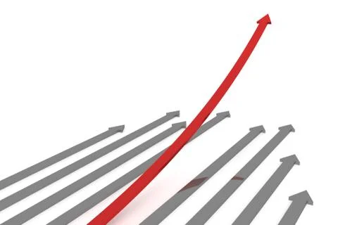 Direction of movement. 3D image. Stock Illustration