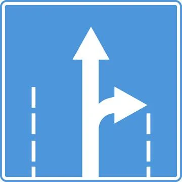 The direction of movement along the lanes. Vector image. Illustrazione stock