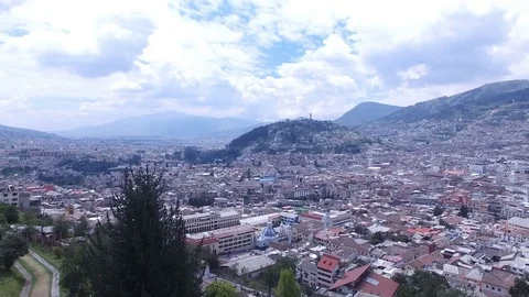 In the Direction of the Panacillo in Quito, Ecuador Stock Footage 70069635