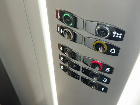 Direction panel of Elevator, Lift Stock Photos