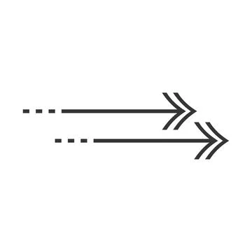 Direction pointer, air movement wind, black arrow sign vector element Illustrazione stock
