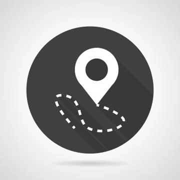 Direction pointer black round vector icon イラスト素材