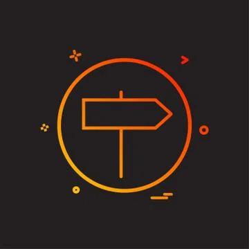 Direction right basic icon vector design Stock Illustration