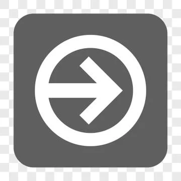 Direction Right Rounded Square Button Illustrazione stock