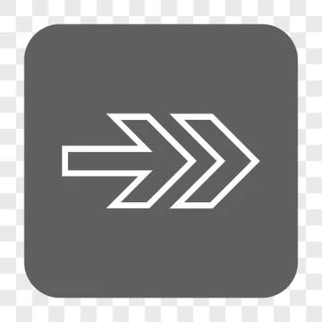 Direction Right Rounded Square Button Illustrazione stock