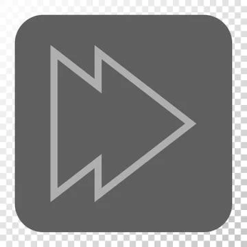 Direction Right Rounded Square Button Illustrazione stock