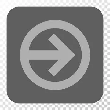 Direction Right Rounded Square Button Illustrazione stock