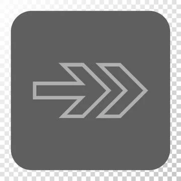Direction Right Rounded Square Button Illustrazione stock