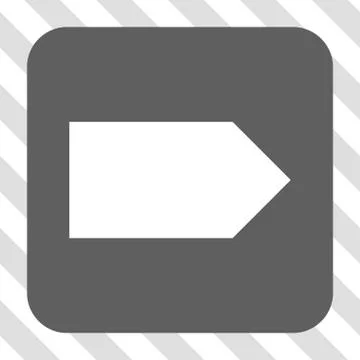 Direction Right Rounded Square Button Illustrazione stock