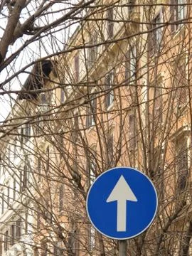 Direction roadsign, rome Stock Photos