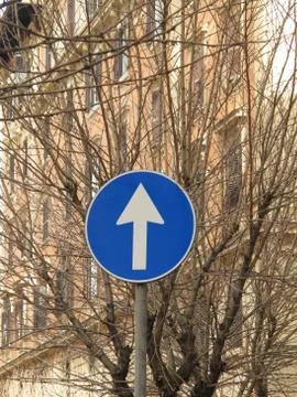 Direction roadsign, rome Stock Photos
