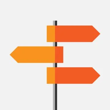 Direction route sign Stock Illustration