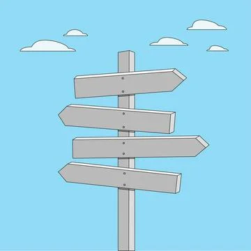 Direction sign blue Stock Illustration