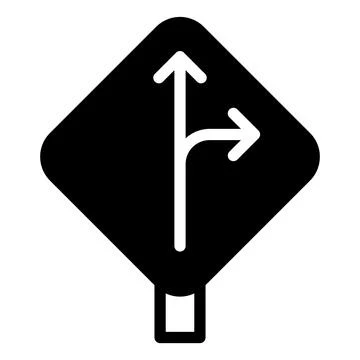 Direction sign glyph icon vector illustration isolated on white background Stock Illustration