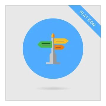 Direction sign icon 스톡 일러스트