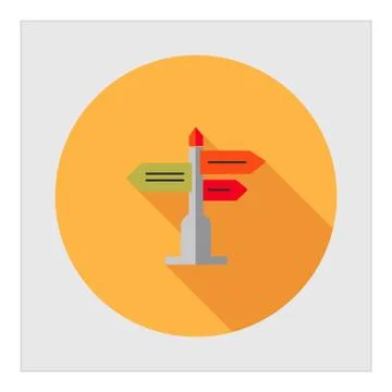 Direction sign icon 스톡 일러스트