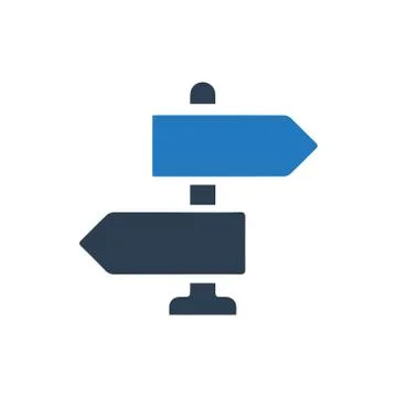 Direction Sign Icon Illustrazione stock
