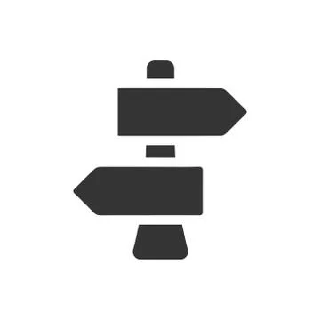 Direction Sign Icon Stock Illustration